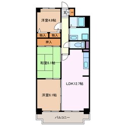 赤堀駅 徒歩5分 2階の物件間取画像